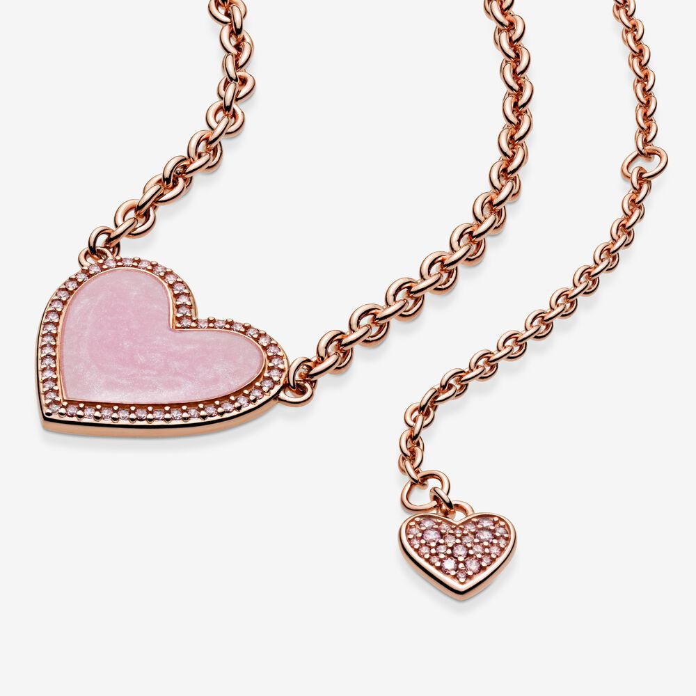 Diamond Love Ring Necklace Set