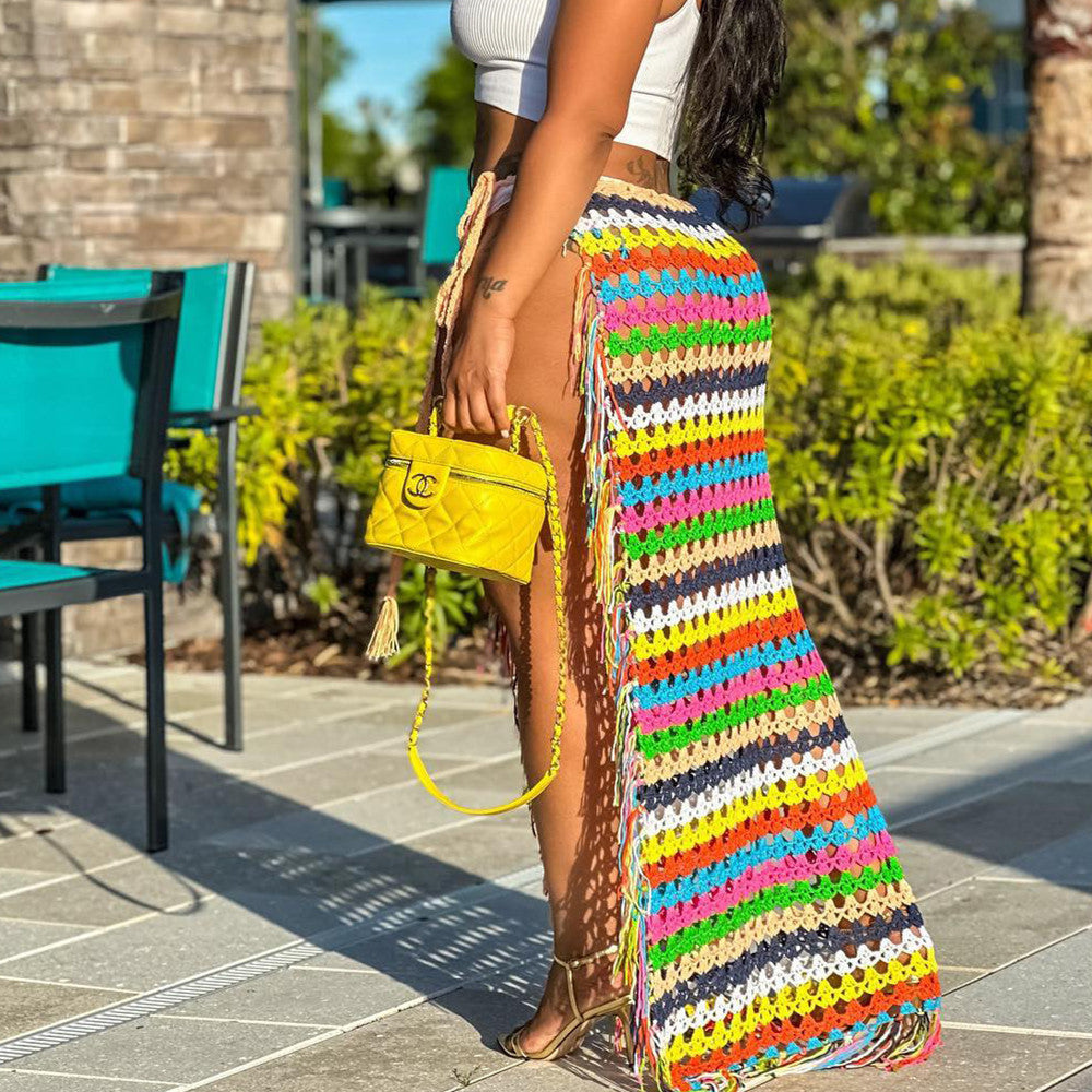 No More Games Tassel Beach Skirt