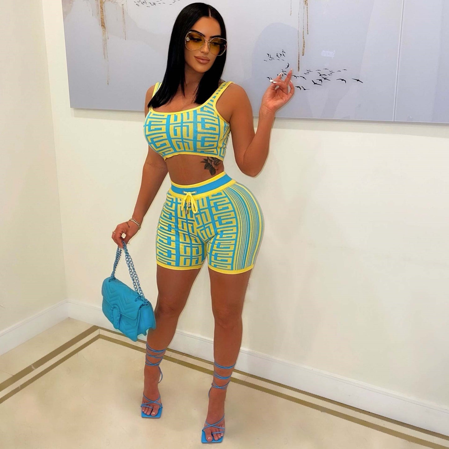 Body By Bella 2 piece Knit Shorts Set