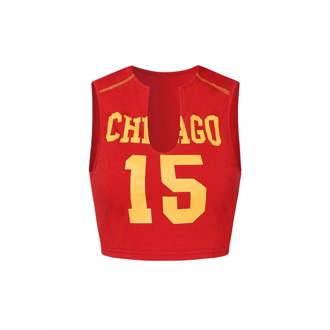 Beautiful in Chicago Sleeveless Crop Tee