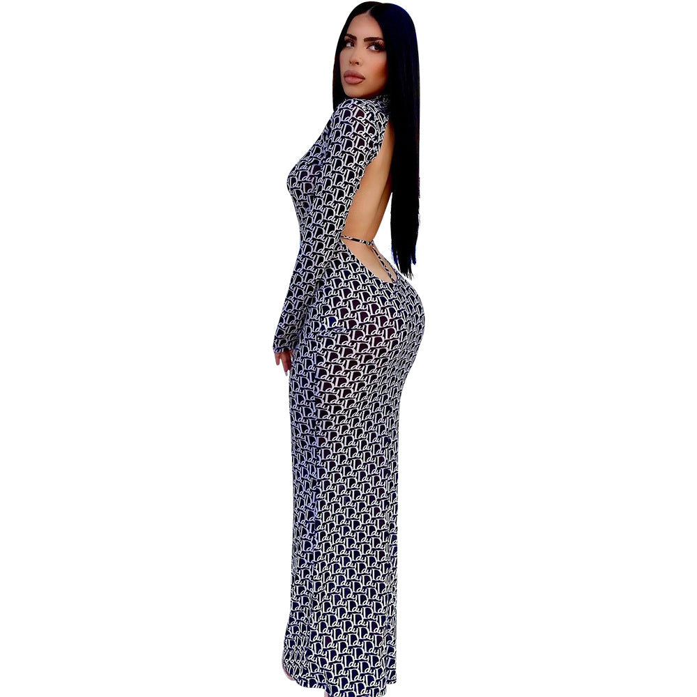 Don’t Let Me Down Mesh Floral Backless Dress