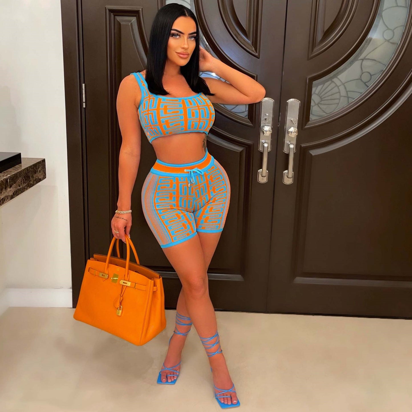 Body By Bella 2 piece Knit Shorts Set