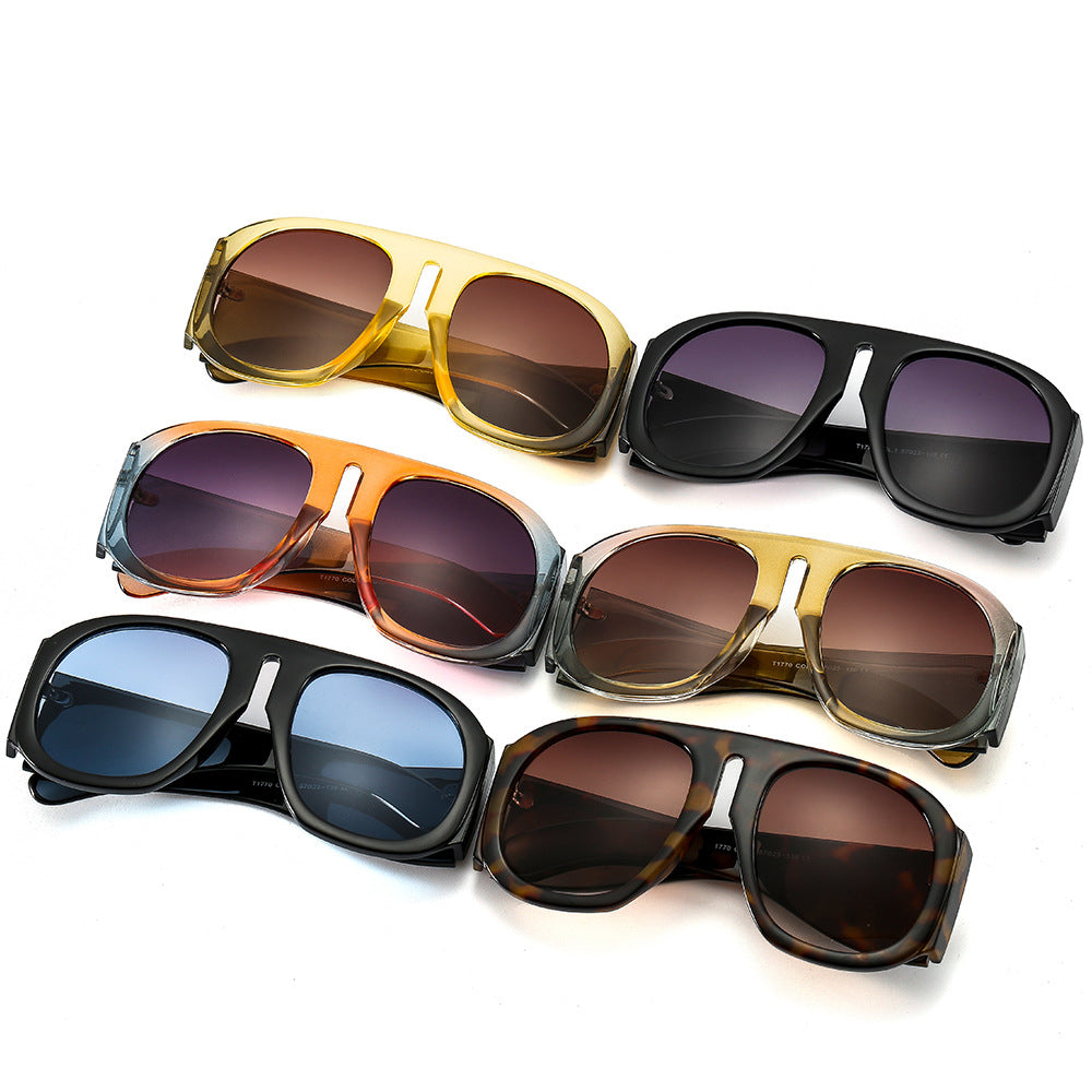 Chara Large Frame Contrast Color Sunglasses