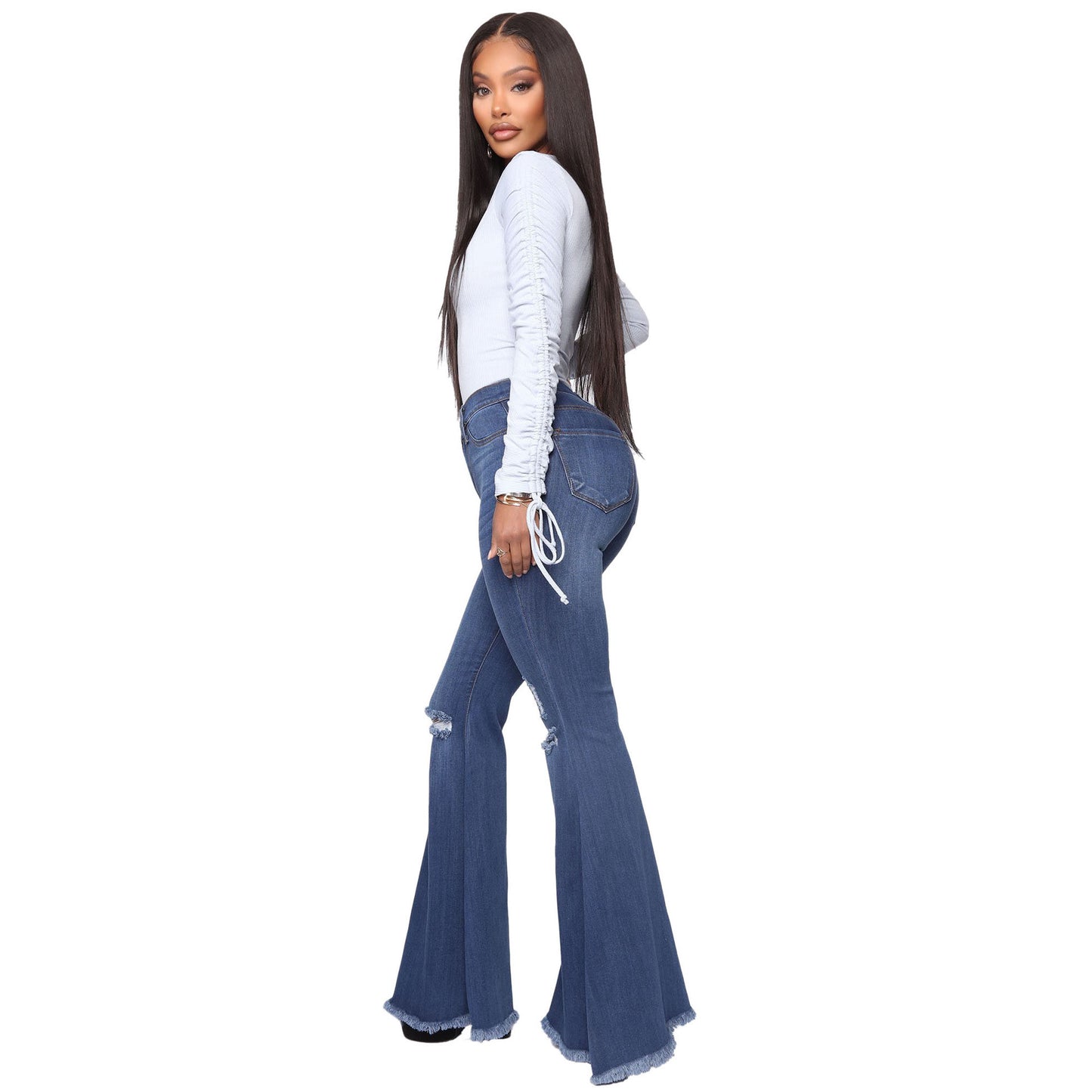 Ring Around The Denim Flared Pants