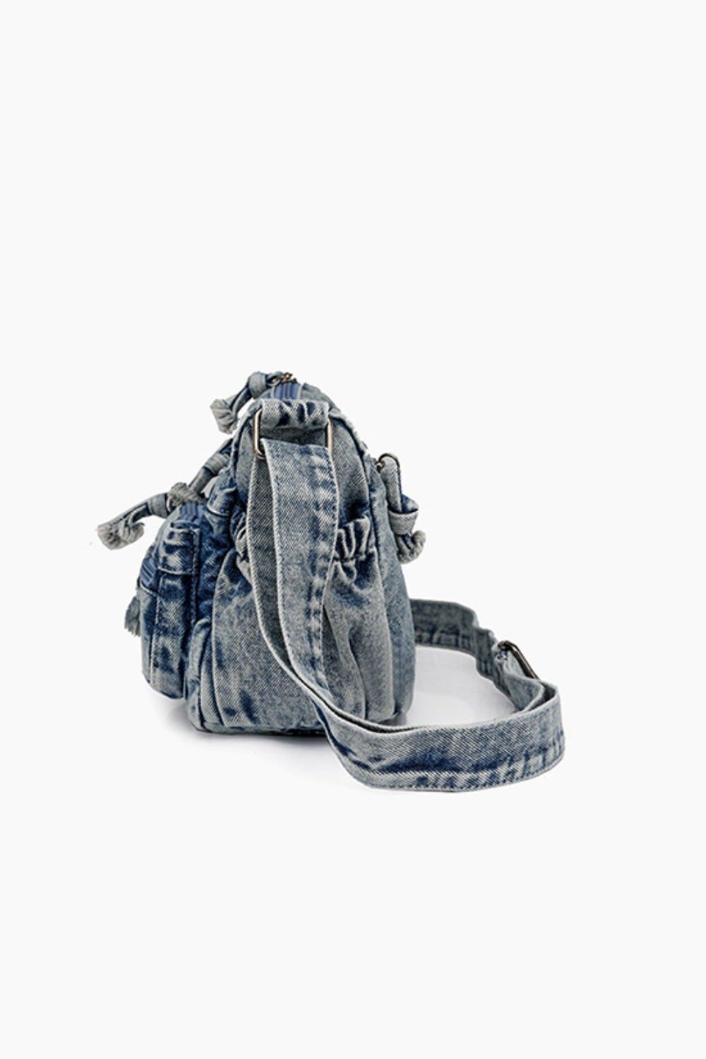 Dana D. Adjustable Strap Denim Crossbody Bag