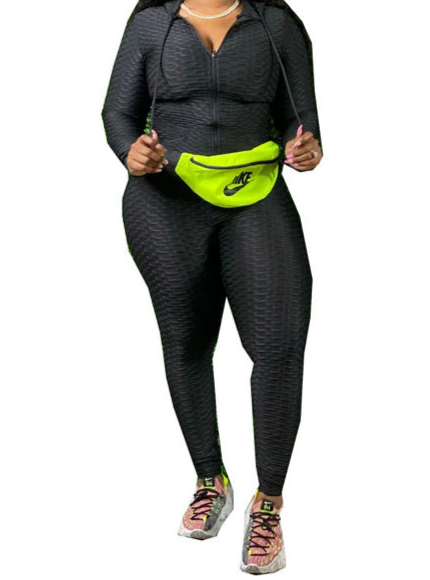 Just A Girl On The Go Solid Color 2 Piece Sport Set