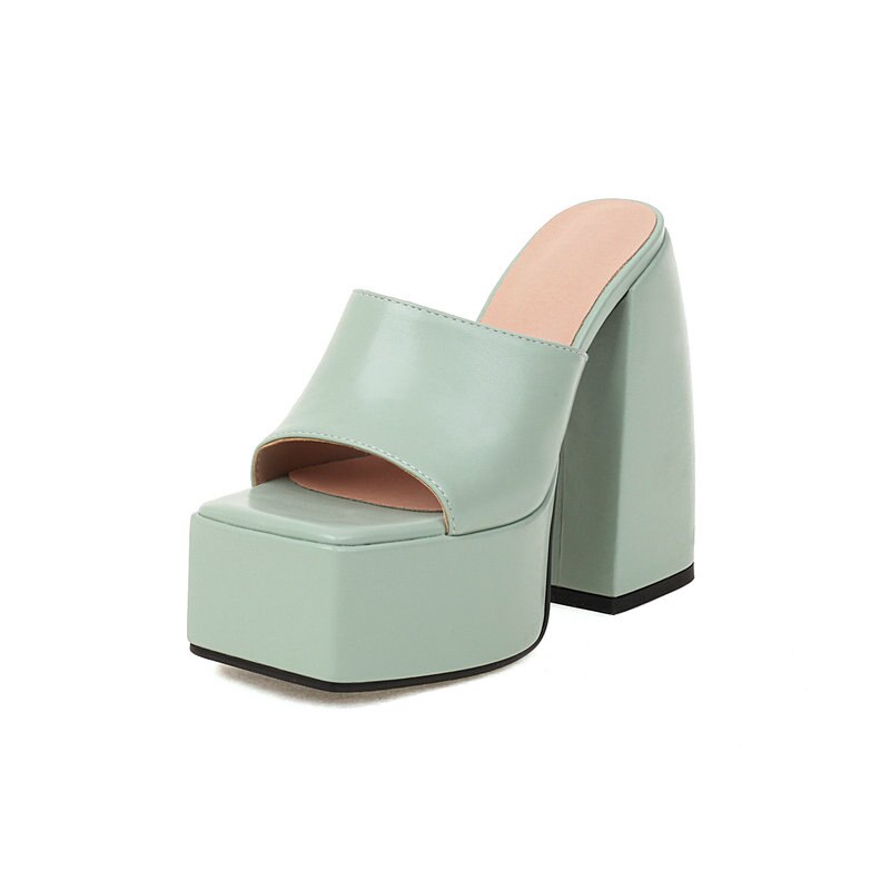 Dimani Platform Square Toe Block Heels