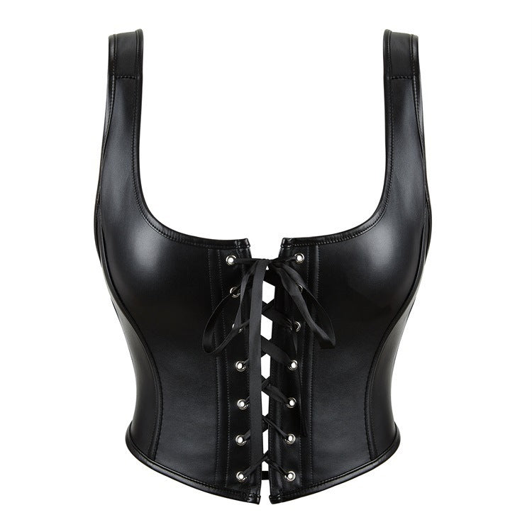 Perfectly Imperfect PU Leather Corset