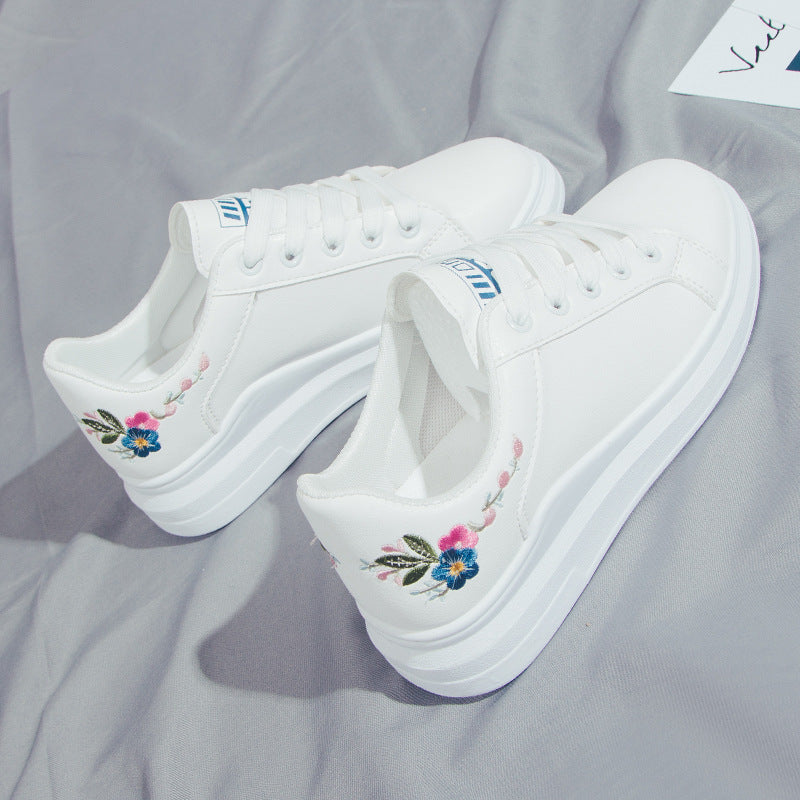 Really A Girls Girl Casual Embroidered White Sneakers