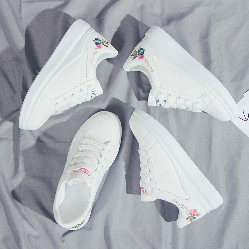 Really A Girls Girl Casual Embroidered White Sneakers