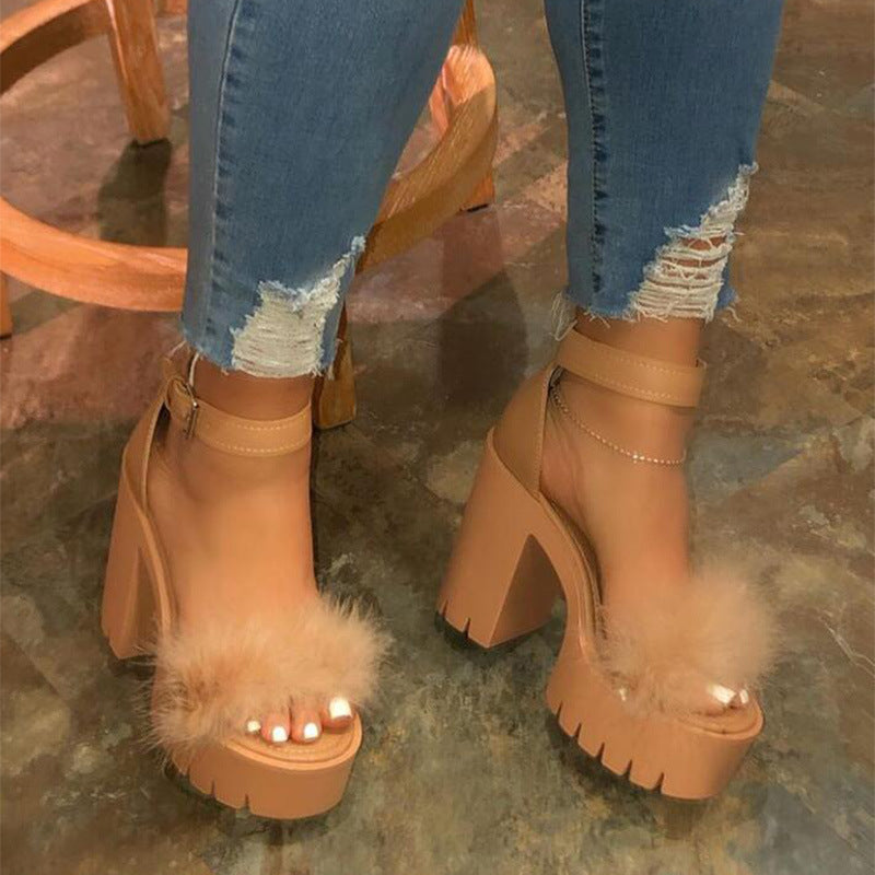 Fluffy Sugar Platform Heels