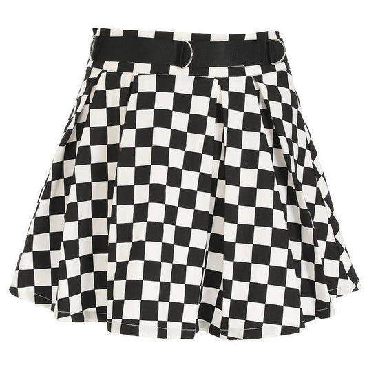 Check Please High Waist Slim Summer Skirt