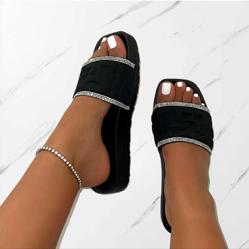 Let’s Vacay Rhinestone Sandal