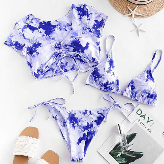 Early Vacay Three-piece Bikini Set