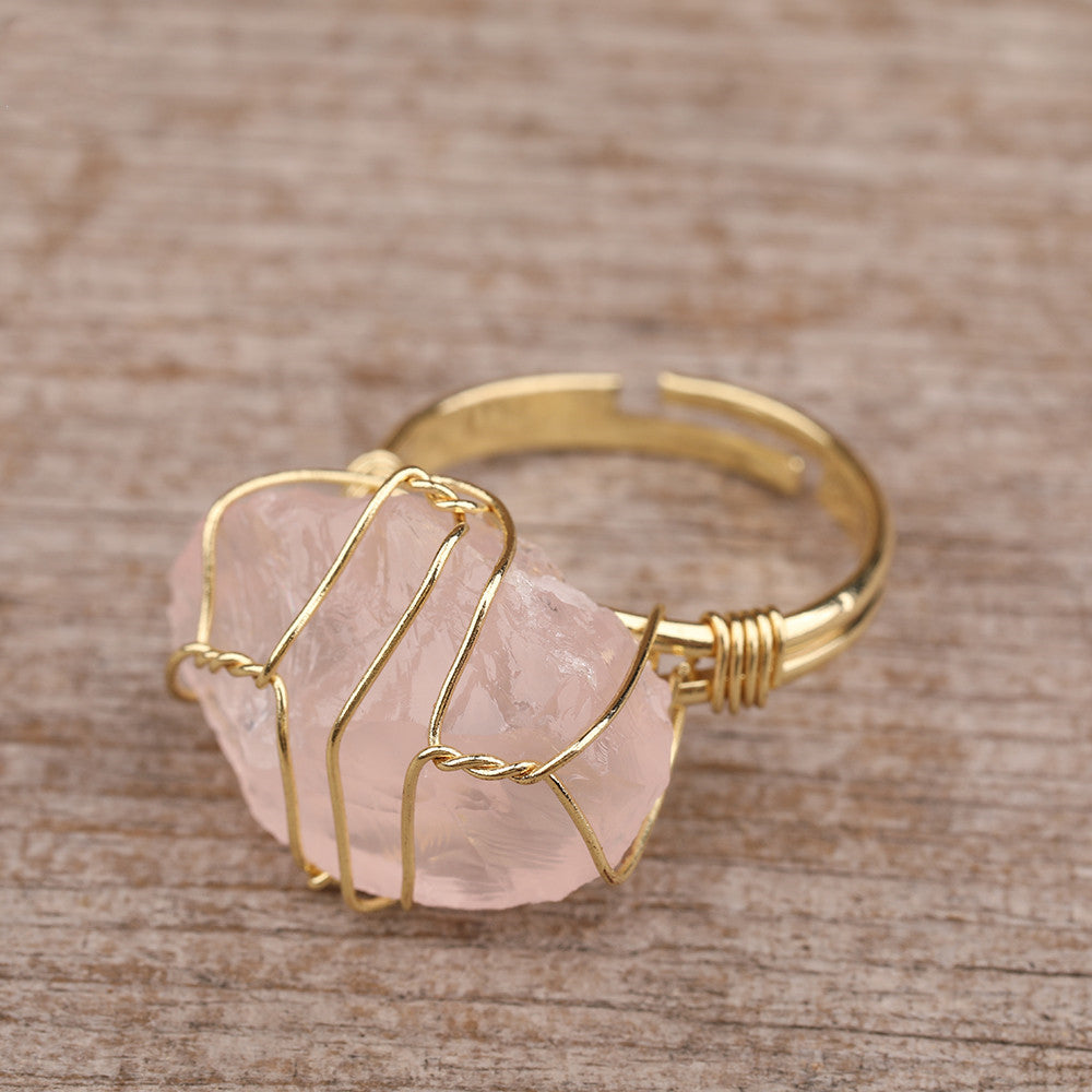 Serving Purpose Natural Gemstone Gold Finger Ring