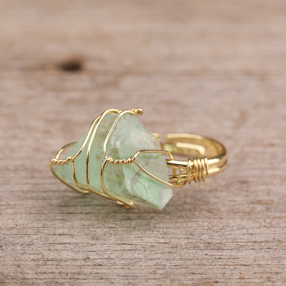 Serving Purpose Natural Gemstone Gold Finger Ring