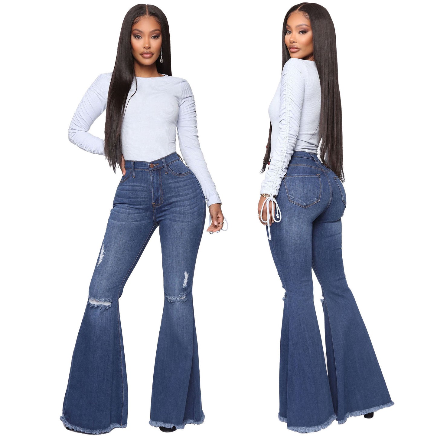 Ring Around The Denim Flared Pants