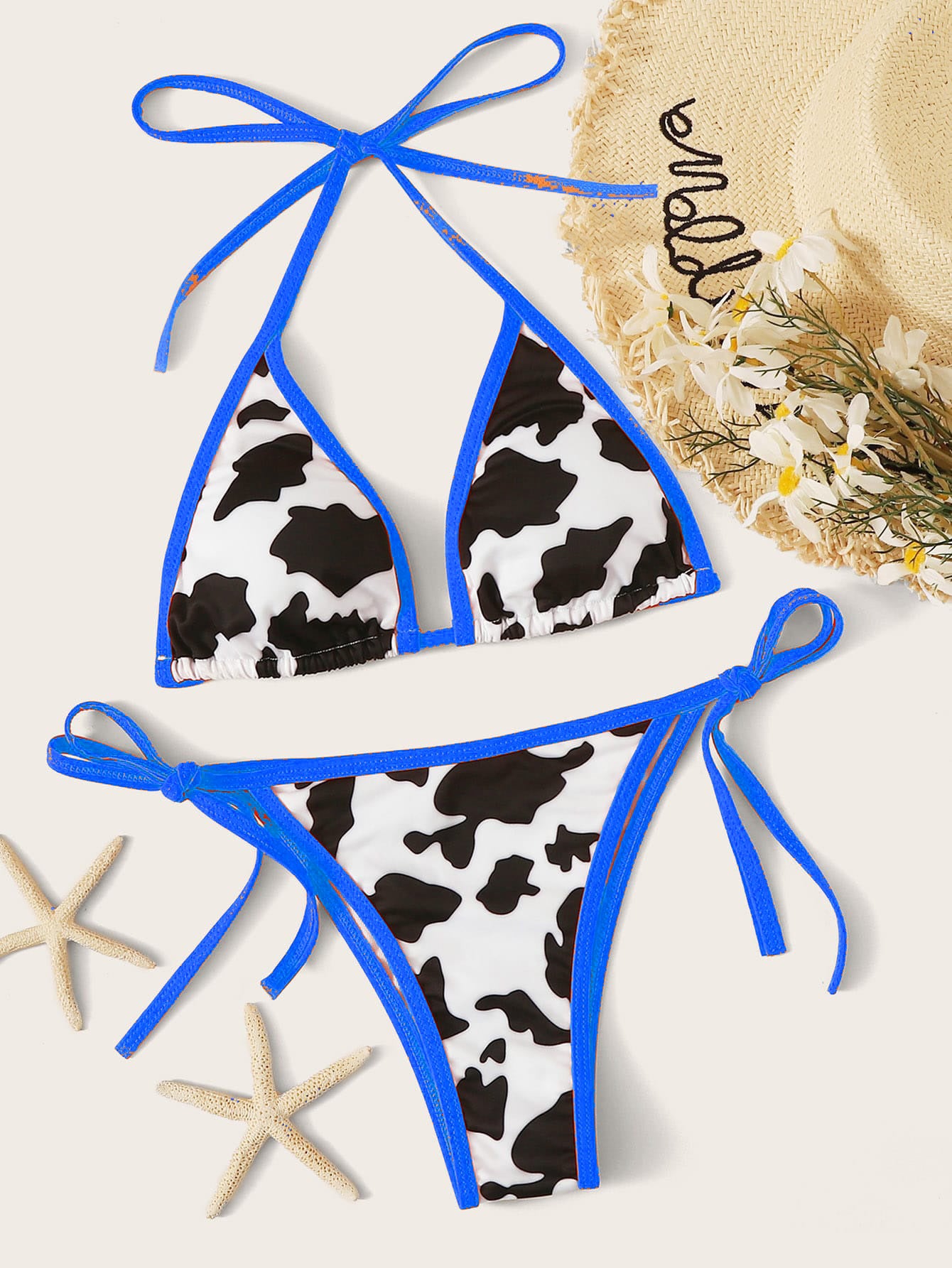 Cow Print Bikini Set