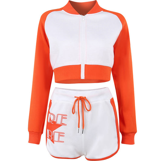 Really A Vibe Out Here Athleisure Long Sleeve Shorts Set