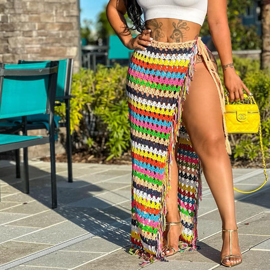 No More Games Tassel Beach Skirt