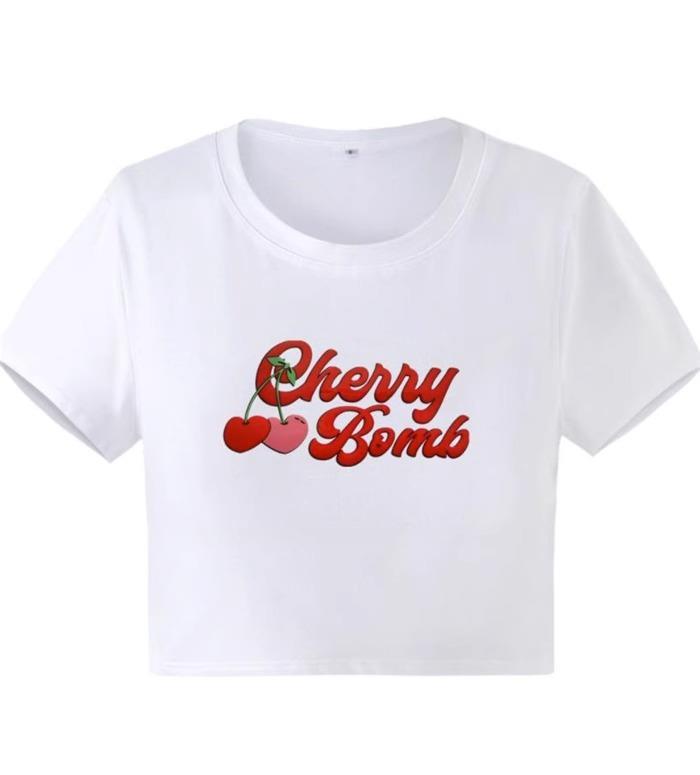 Always Sweet Cherry Bomb Crop Tee