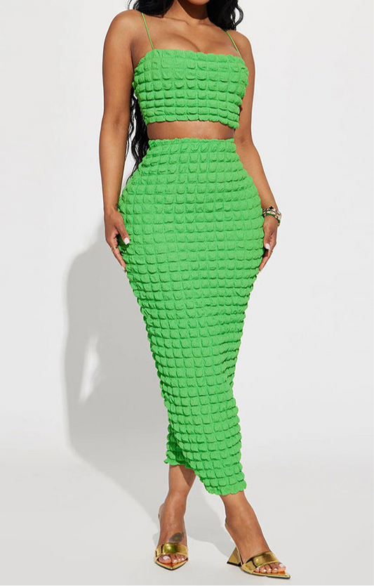 The Grass Is Greener Two-piece Skirt Set