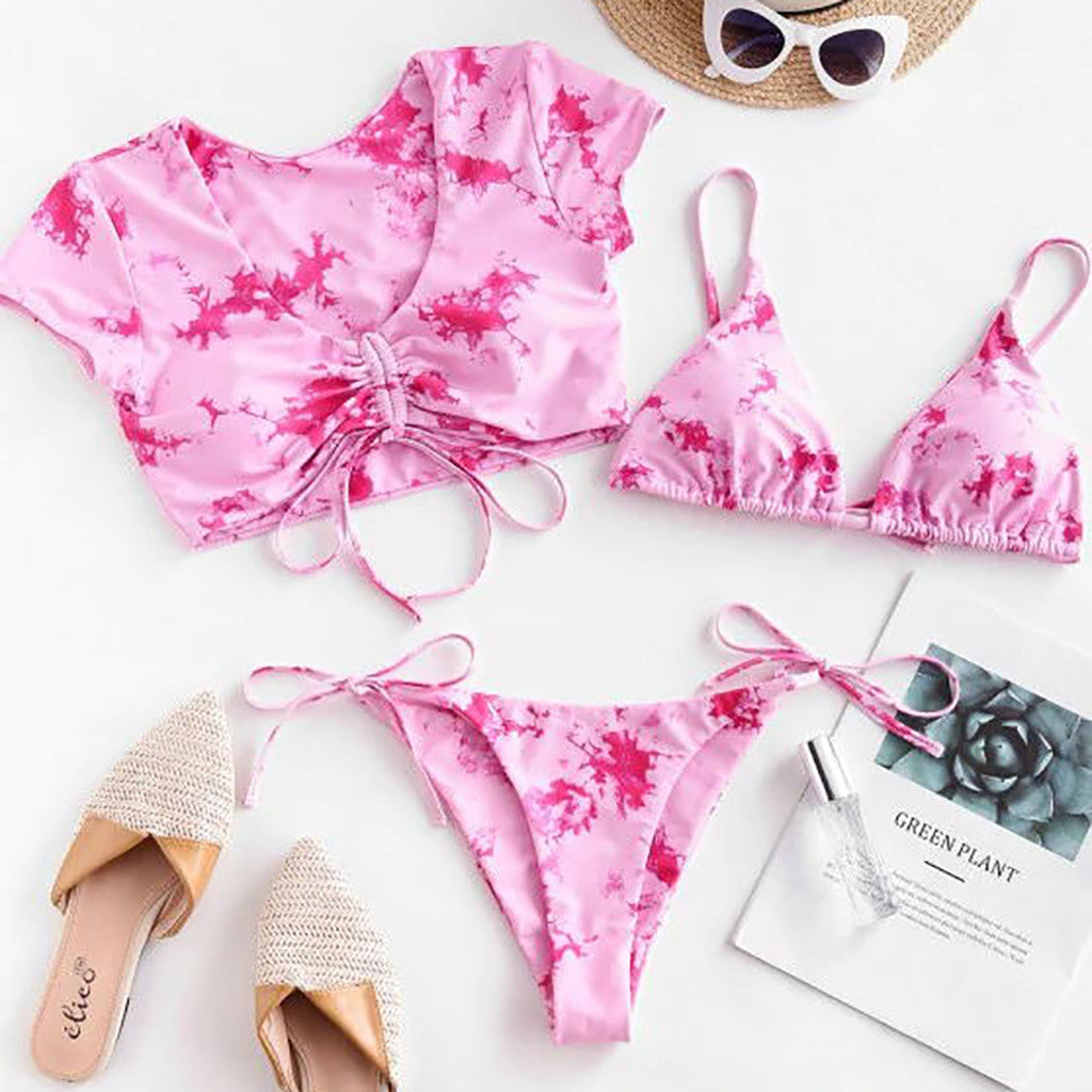 Early Vacay Three-piece Bikini Set