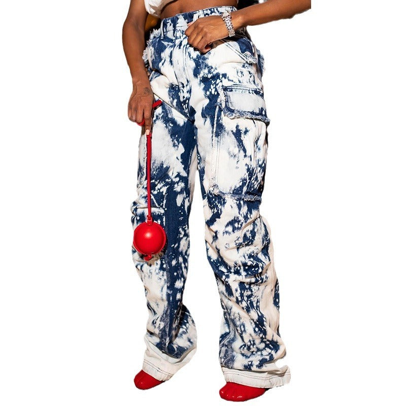 Most Likely Tie-dye High Waist Jeans