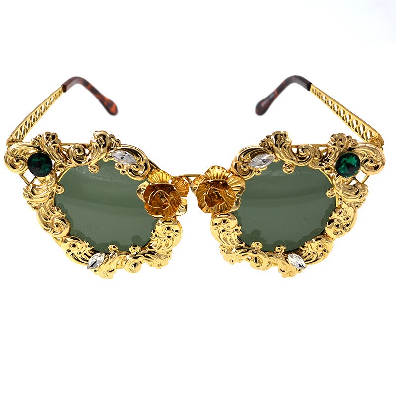 Irresistible Cat Eye Luxury Gold Hollow Frames