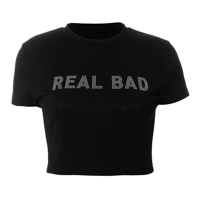 On Me Real Bad Short Sleeve Crop Tee