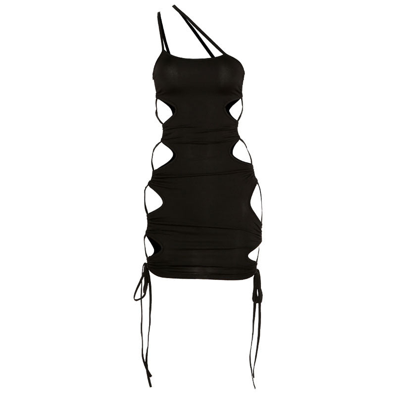 Never Letting Go Cut-out Tie-Up Slimming Dress