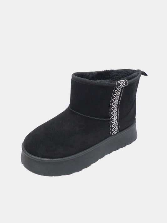 WILD DIVA Round Toe Snow Boots