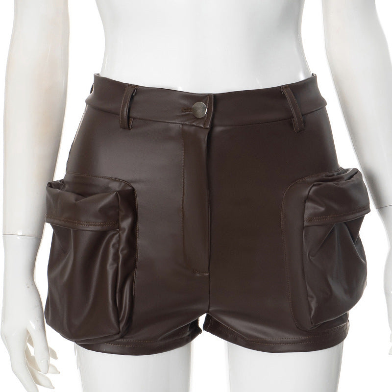 Drive Him Crazy High Waist Leather Shorts