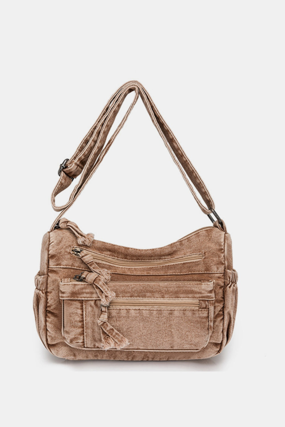 Dana D. Adjustable Strap Denim Crossbody Bag