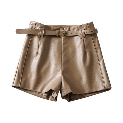 Business With Pleasure High-waist Leather Shorts