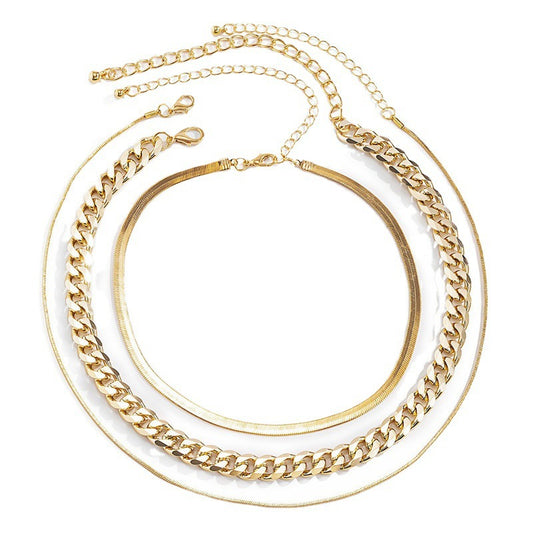 Creative Snake Bone Chain Necklace Set