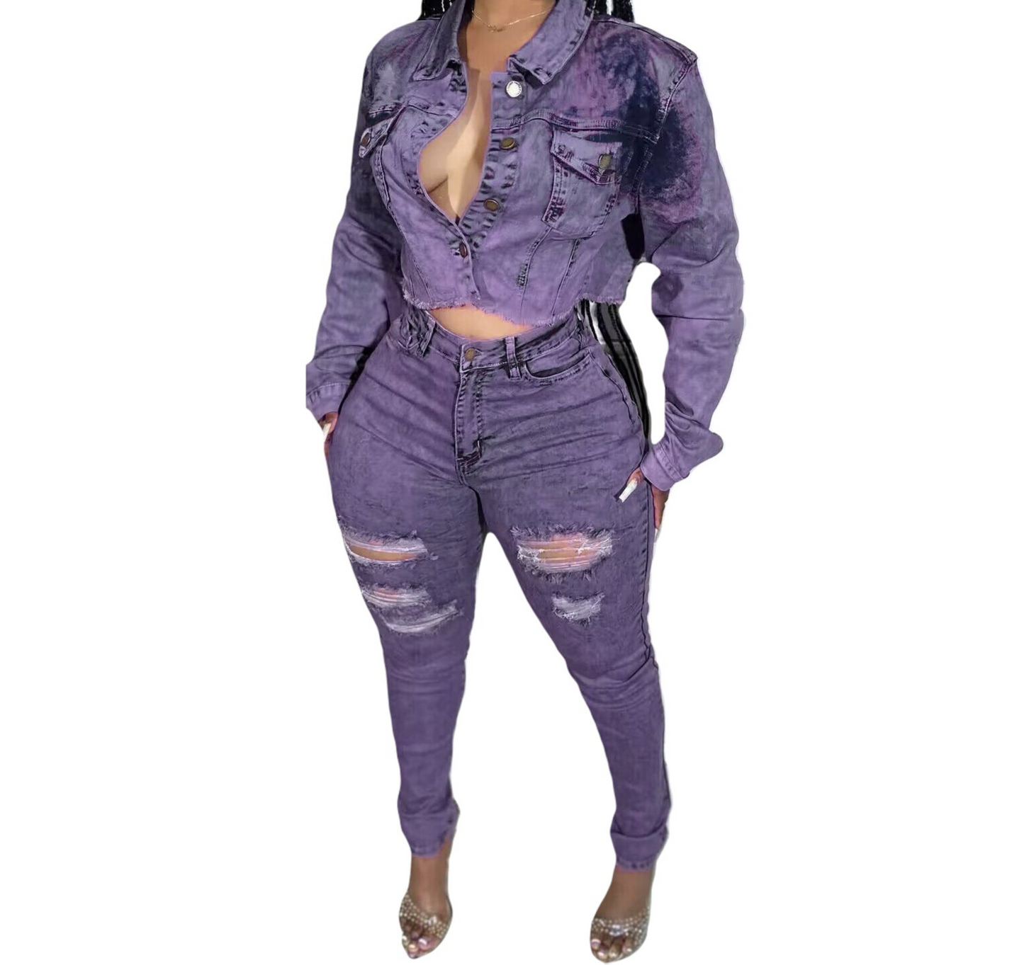 Baby I’m Back Stretch Denim Set