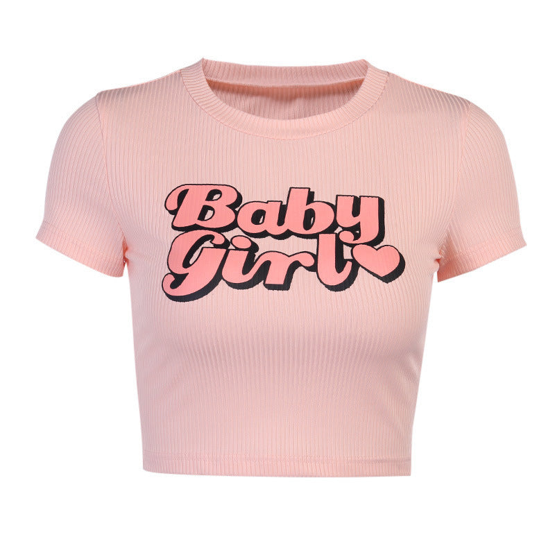 I'll Be Ready Baby Girl Casual Crop Tee