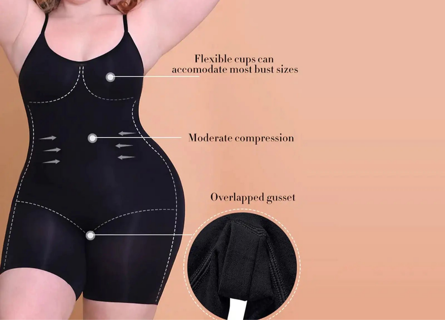 Seamless Bodysuit Butt Lifter Shapewear