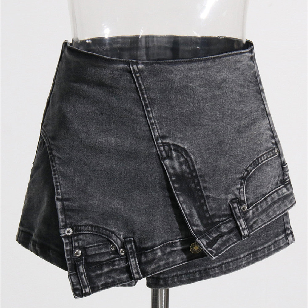 All Pressure Denim Stitching Shorts