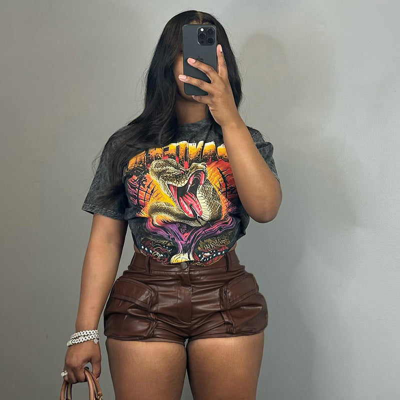 Drive Him Crazy High Waist Leather Shorts