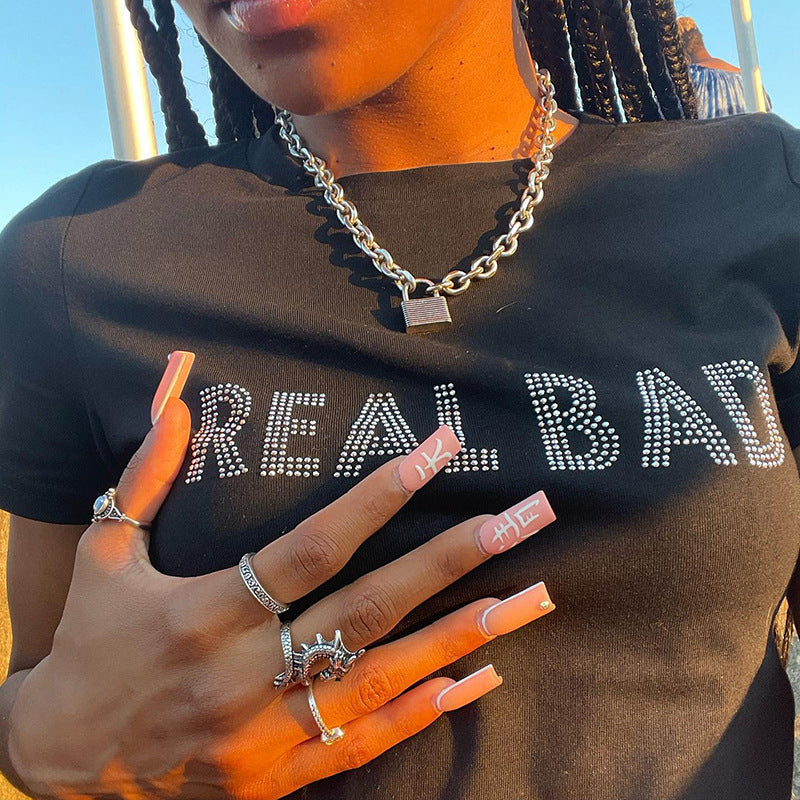 On Me Real Bad Short Sleeve Crop Tee