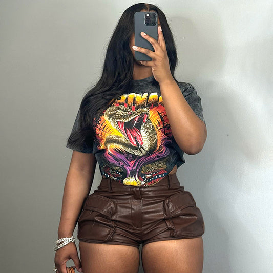 Drive Him Crazy High Waist Leather Shorts