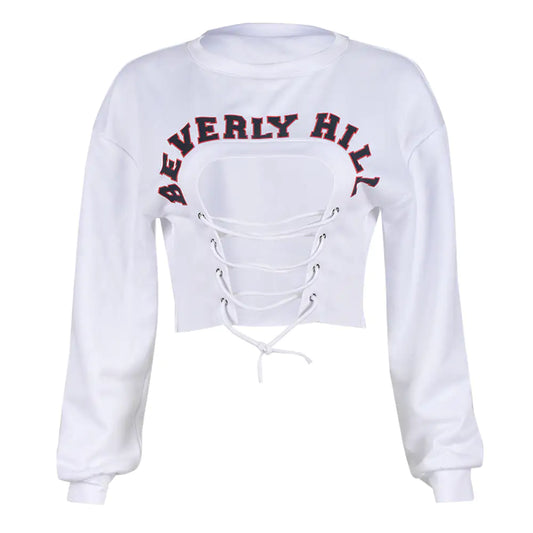 Beverly Hill Lace Up Crop Top