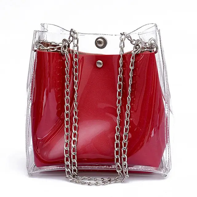 Everything’s Clear Jelly Bucket Handbags