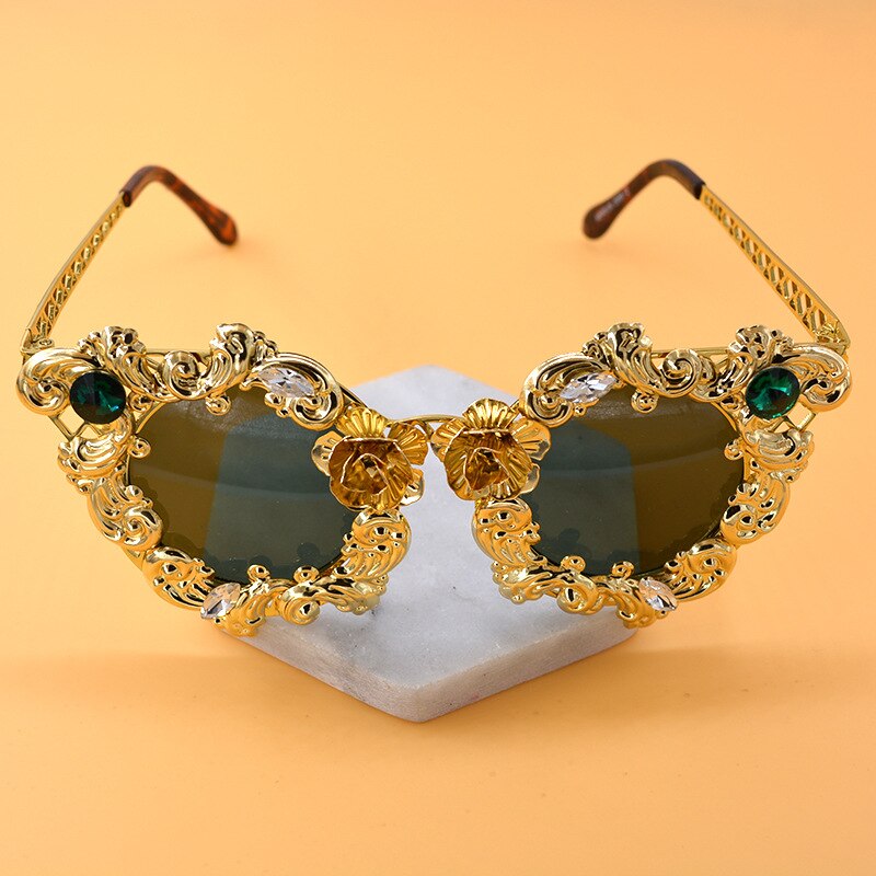 Irresistible Cat Eye Luxury Gold Hollow Frames