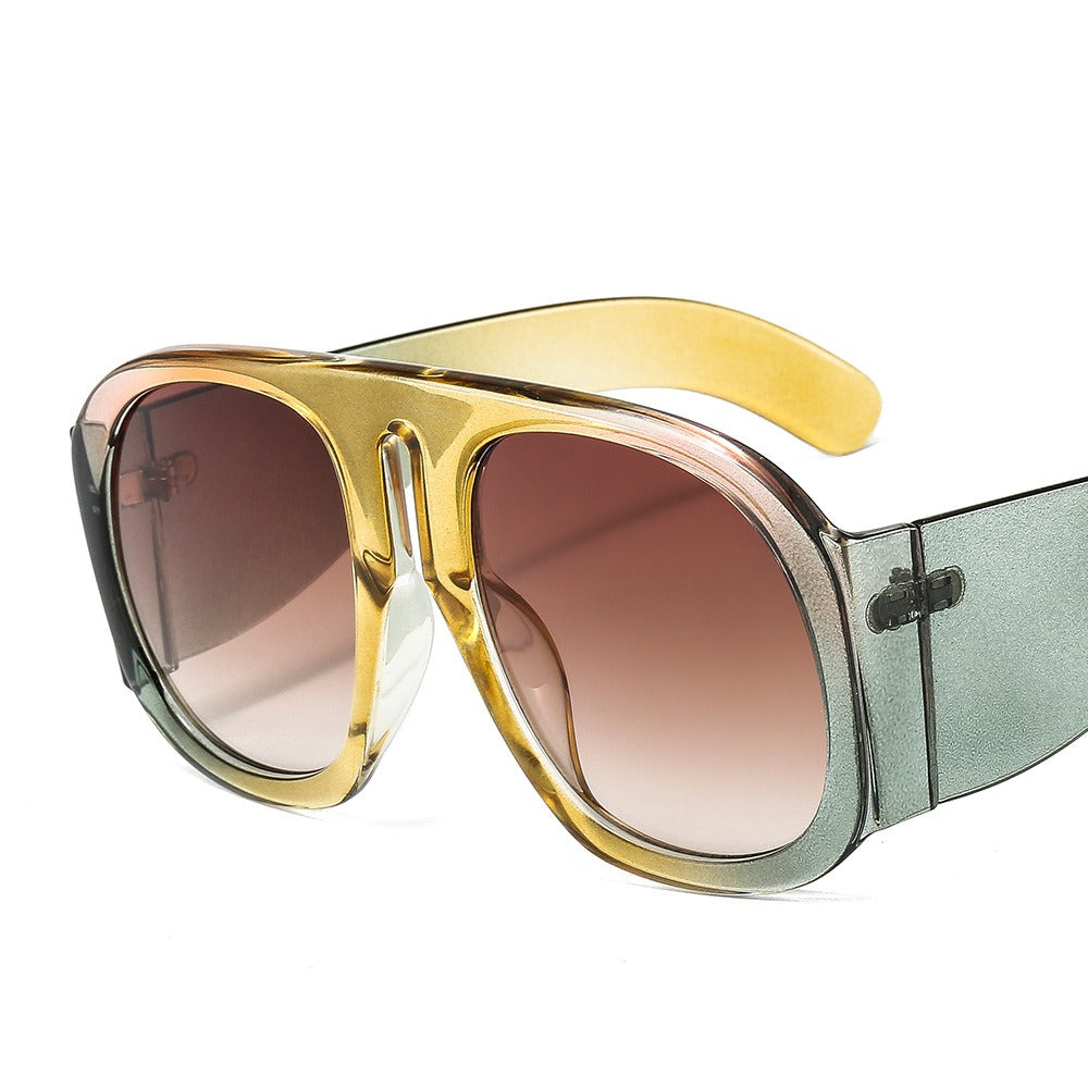 Chara Large Frame Contrast Color Sunglasses