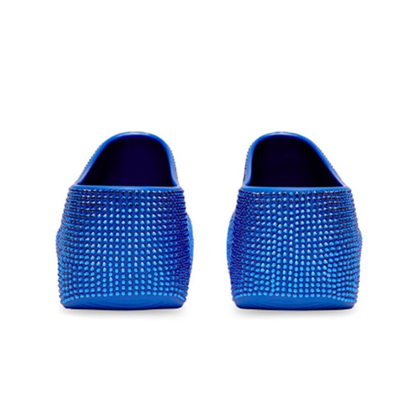 Off The Showroom Floor Crystal Half Slipper Platform Clogs