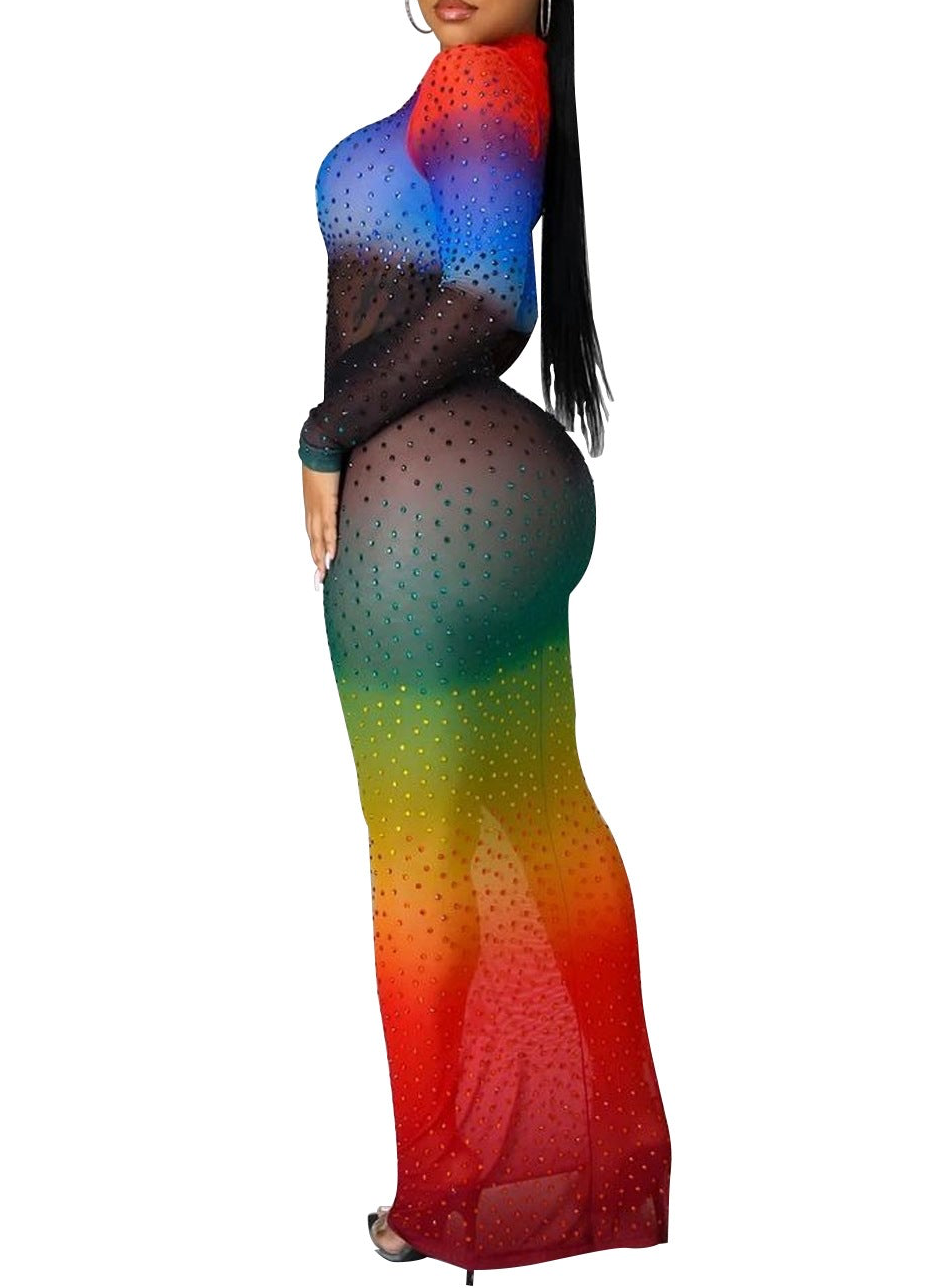 Out-of-Town Long-sleeved Fishtail Dress