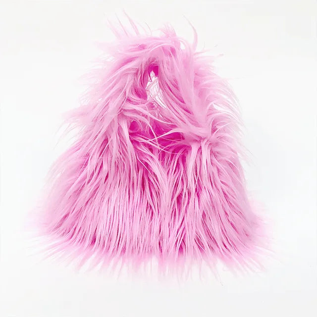 Fashion Faux Fur Plush Winter Purse